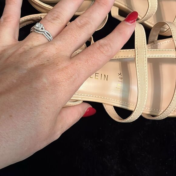 Anne Klein Women's Nude Wedge Sandals - Picture 10 of 10